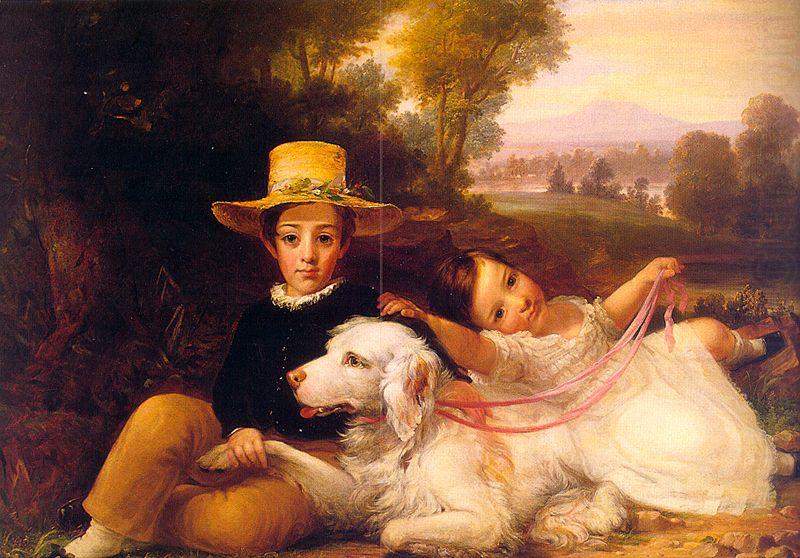 George Henry Harlow Portrait of Two Young Children china oil painting image